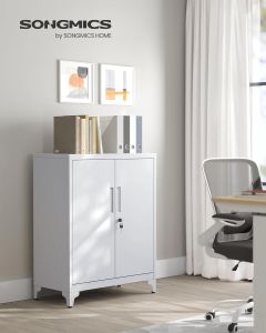 Aktenschrank abschliessbar Stahl Aufbewahrung mattgrau