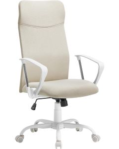 Bürostuhl ergonomisch höhenverstellbar gepolstert cappuccinobeige