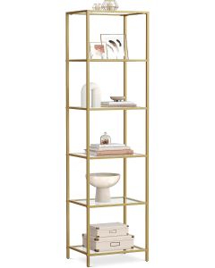 Regal mit 6 Ablagen Goldfarben