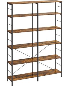 Standregal 6 Ebenen Vintagebraun Metall