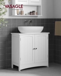 Waschbeckenunterschrank Badschrank mit Türen Weiss