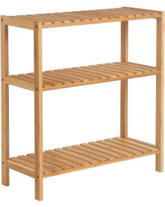 Badezimmerregal Bambus 3 Ebenen Naturbeige