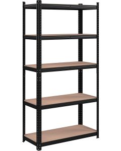 Schwerlastregal mit Stahlgestell Schwarz