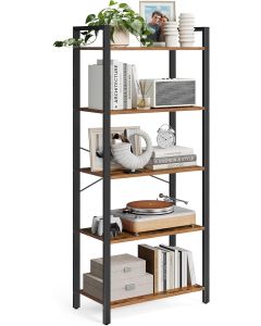 Regal mit 5 Ebenen Vintagebraun, 30x66x153 cm