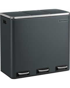 Mülleimer Küche Mülltrennsystem 3 Fächer Grüngrau
