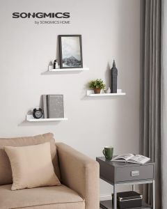 Wandregal Set für Wohnzimmer mattweiss