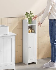 Toilettenschrank Badregal platzsparend verstellbar weiss