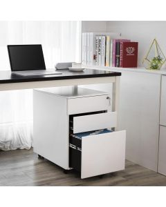 Rollcontainer Büroschrank mit Schubladen Weiss