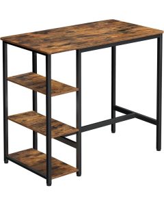 Stehtisch Bartisch Computertisch Industriestil Stahlrahmen Braun