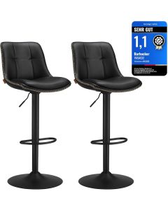 Barhocker höhenverstellbar drehbar schwarz PU