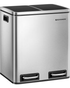 Mülleimer Küche Mülltrennsystem Softclose Metallicsilber