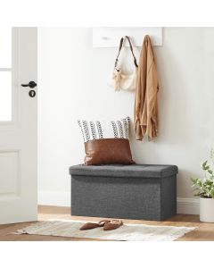Sitzhocker mit Stauraum schiefergrau