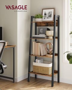 Bücherregal mit 4 Ebenen Industriestil Braun