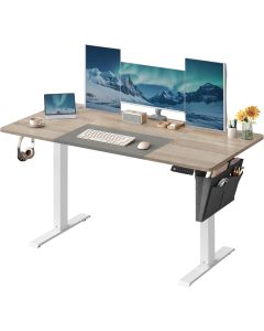 Schreibtisch elektrisch höhenverstellbar mit Memory Weiss