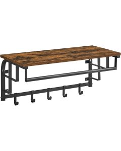 Wandgarderobe mit Aufbewahrungsregal 66cm rustikal Braun