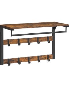 Wandgarderobe mit Ablage 65cm Vintagebraun-Schwarz