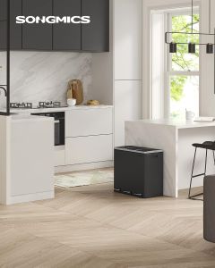Mülleimer Küche Mülltrennsystem 3 Fächer Schwarz