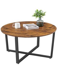 Couchtisch Industriestil Stahlrahmen Rustikal Braun