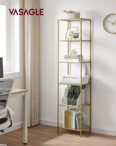 Regal mit 6 Ablagen Goldfarben