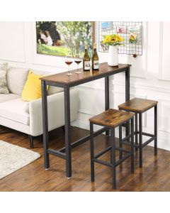 Stehtisch 120cm Industrie-Design vintagebraun Metall