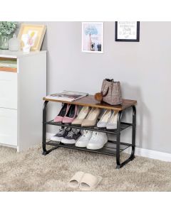 Schuhbank Holzoptik Vintage Braun