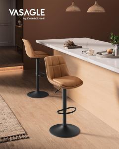 Barhocker höhenverstellbar drehbar karamellbraun PU