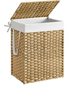 Wäschekorb Rattan 90L faltbar Natural