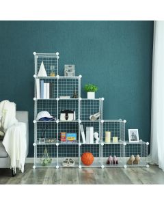 Steckregal Modulares Gitterregal Drahtrahmen Weiss