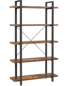 Bücherregal Standregal Vintage Design Braun Schwarz