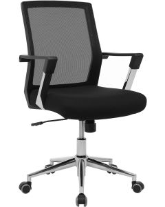 Bürostuhl höhenverstellbar mit Netzrückenlehne schwarz