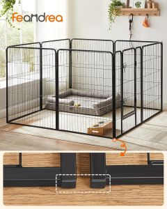 Freilaufgehege DIY transportabel schwarz Metall