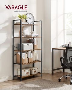 Regal mit 5 Ebenen Vintagebraun, 30x66x153 cm