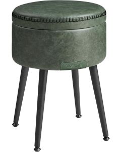 Sitzhocker mit Stauraum Kunstleder Waldgrün