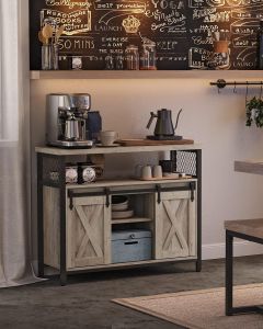 Sideboard Landhausstil Verstellbare Ablagen Wohnzimmer Greige