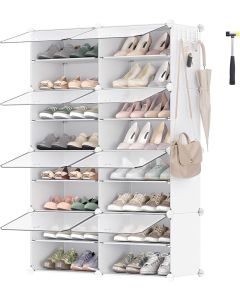 Schuhregal mit 8 Fächern wolkenweiss