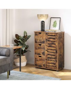 Badezimmerschrank mit Schubladen und Tür vintagebraun