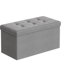 Sitzhocker mit Stauraum Aschgrau
