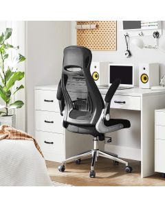 Bürostuhl mit Kopfstütze und Wippfunktion Schwarz