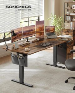 Elektrischer Schreibtisch 180x80 Memory vintagebraun