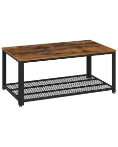 Couchtisch 2 Ebenen Industrial vintagebraun Metall