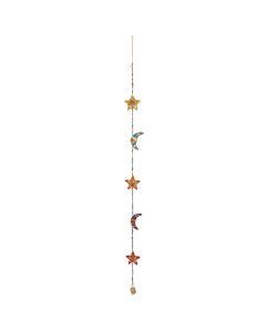 Windspiel mit Glocke Mond und Sterne