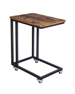 Beistelltisch C-Form Industrie-Design Vintagebraun