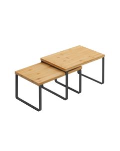 Schrank-Organisationsregal 2er Set Holz