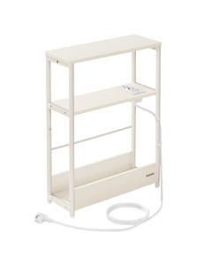 Beistelltisch mit Ladefunktion, cremeweiss