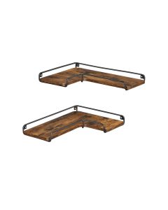 L-förmiges Eckregal Wandregal 2er Set Holz