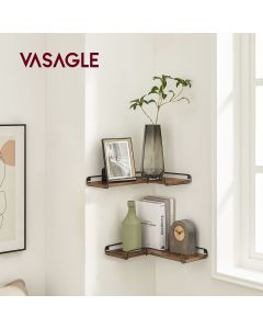 L-förmiges Eckregal Wandregal 2er Set Holz