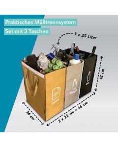 Mülltrennsystem 3er Set