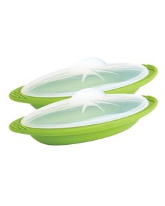 Mikrowellen-Dampfgarer 2er-Set klein Silikon