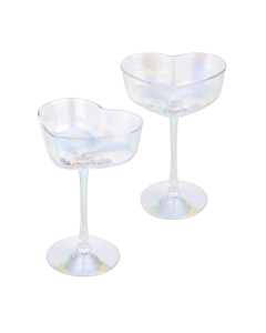 Herzglas irisierend 2er-Set