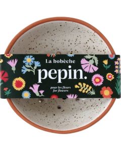 Wabenvase Blumenfrosch Weiss gesprenkelt